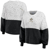 New Orleans Saints WEAR by Erin Andrews Women's Lighweight Modest Crop Color-Block Pullover Sweater | NFL Sale