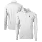 New York Yankees Cutter & Buck Adapt Eco Knit Stretch Recycled Quarter-Zip Pullover Top - MLB Pullover