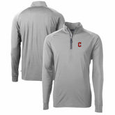 Cleveland Guardians Cutter & Buck Adapt Eco Knit Stretch Recycled Quarter-Zip Pullover Top - MLB Pullover