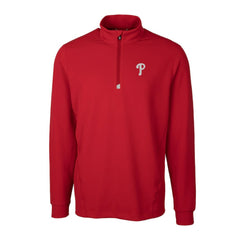 Philadelphia Phillies Cutter & Buck Traverse Stretch Quarter-Zip Pullover Top - MLB Pullover