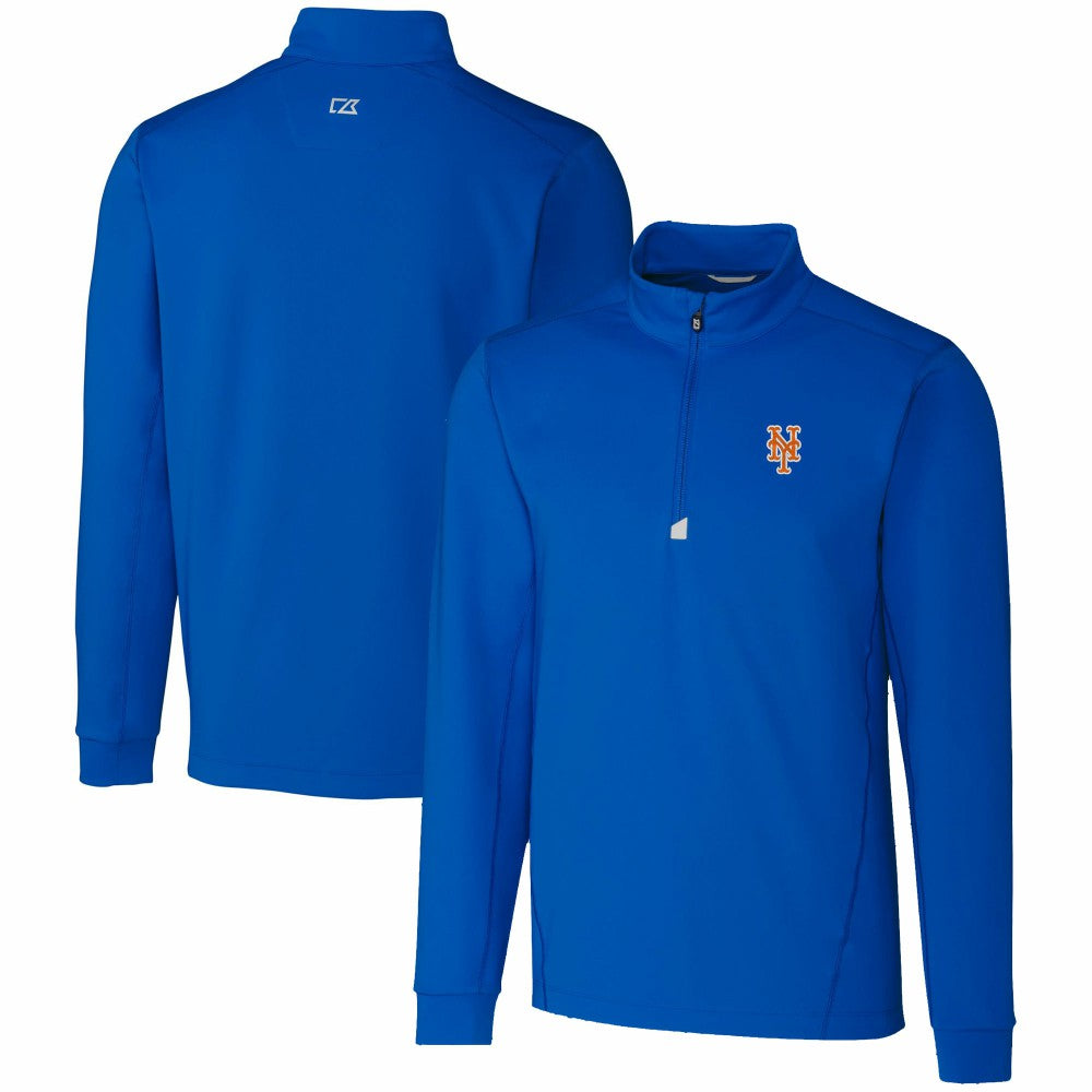 New York Mets Cutter & Buck Traverse Stretch Quarter-Zip Pullover Top - MLB Pullover