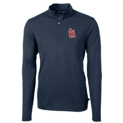 St. Louis Cardinals Cutter & Buck Virtue Eco Pique Recycled Quarter-Zip Pullover Top - MLB Pullover