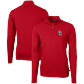 St. Louis Cardinals Cutter & Buck Virtue Eco Pique Recycled Quarter-Zip Pullover Top - MLB Pullover