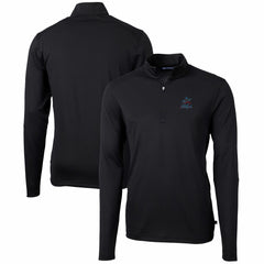 Miami Marlins Cutter & Buck Virtue Eco Pique Recycled Quarter-Zip Pullover Top - MLB Pullover