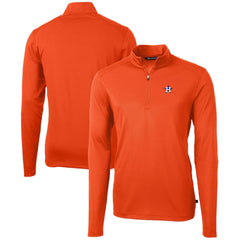 Houston Astros Cutter & Buck Virtue Eco Pique Recycled Quarter-Zip Pullover Top - MLB Pullover