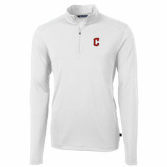 Cleveland Guardians Cutter & Buck Virtue Eco Pique Recycled Quarter-Zip Pullover Top - MLB Pullover