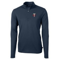 Minnesota Twins Cutter & Buck Virtue Eco Pique Recycled Quarter-Zip Pullover Top - MLB Pullover