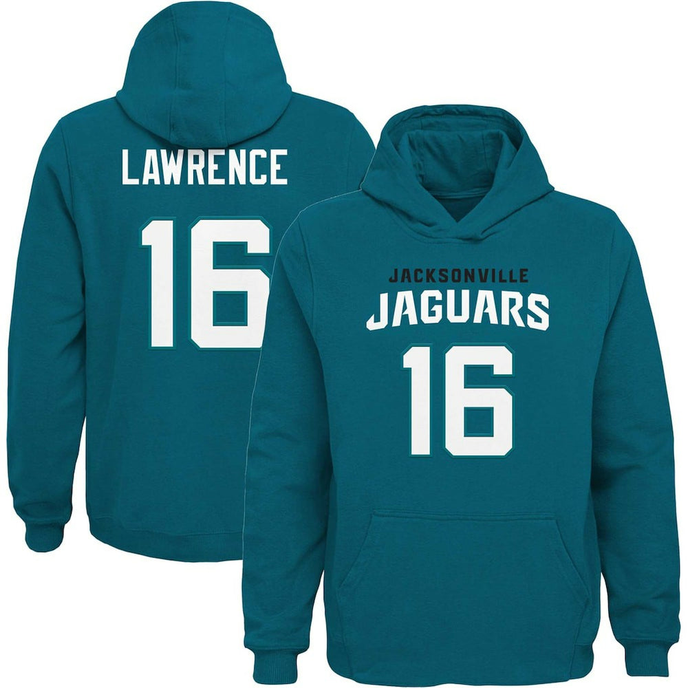 Jacksonville Jaguars Trevor Lawrence Youth Mainliner Player Name & Number Pullover Hoodie | NFL Sale