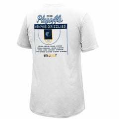 White Memphis Grizzlies Stadium Essentials Unisex 2023 NBA Playoffs Roster T-Shirt | NBA