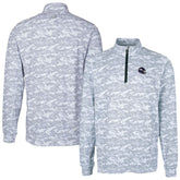 Minnesota Vikings Cutter & Buck Helmet Traverse Camo Print Stretch Quarter-Zip Pullover Top | NFL Discount