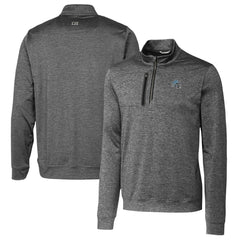 Detroit Lions Cutter & Buck Helmet Stealth Heathered Quarter-Zip Pullover Top | NFL On sale