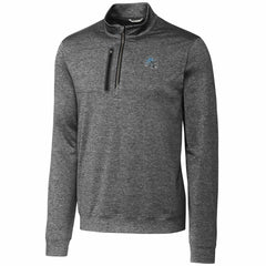 Detroit Lions Cutter & Buck Helmet Stealth Heathered Quarter-Zip Pullover Top | NFL On sale