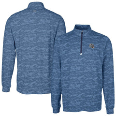 New England Patriots Cutter & Buck Helmet Traverse Camo Print Stretch Quarter-Zip Pullover Top | NFL Sale