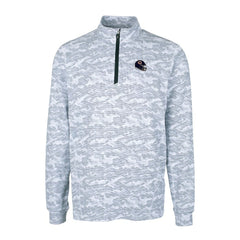 Chicago Bears Cutter & Buck Helmet Traverse Camo Print Stretch Quarter-Zip Pullover Top | NFL Sale