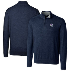 Buffalo Bills Cutter & Buck Helmet Lakemont Tri-Blend Quarter-Zip Pullover Sweater | NFL Near me