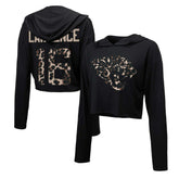 Jacksonville Jaguars Trevor Lawrence Majestic Threads Women's Leopard Player Name & Number Long Sleeve Cropped Hoodie | NFL Hot