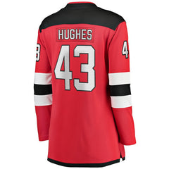 Luke Hughes New Jersey Devils Fanatics Women's Home Breakaway Player Jersey - NHL Jerseys