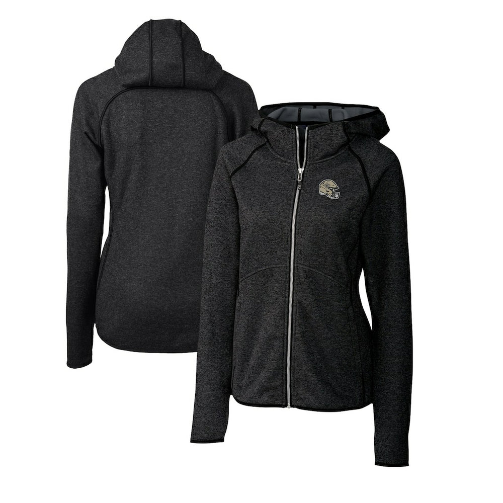 New Orleans Saints Cutter & Buck Women's Helmet Logo Mainsail Sweater-Knit Full-Zip Hoodie | NFL Discount