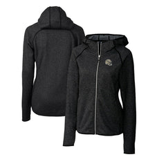 New Orleans Saints Cutter & Buck Women's Helmet Logo Mainsail Sweater-Knit Full-Zip Hoodie | NFL Discount