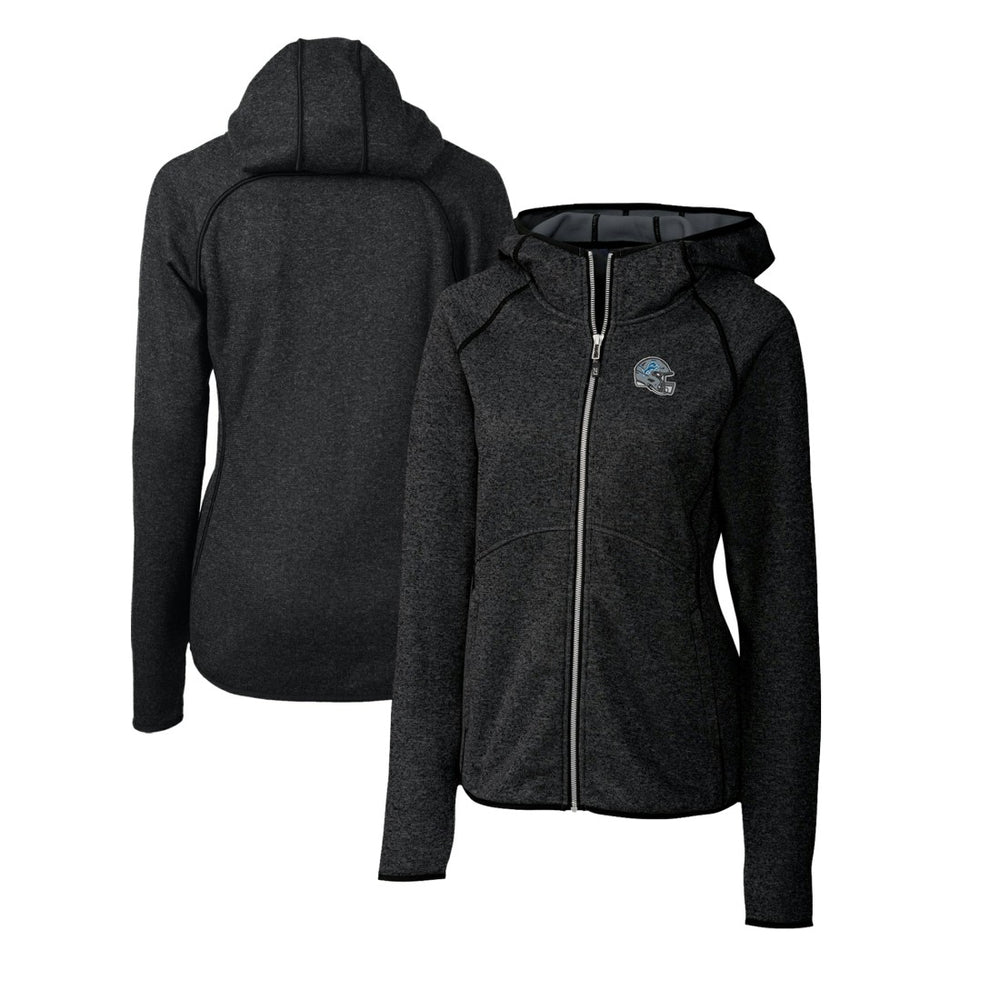Detroit Lions Cutter & Buck Women's Helmet Logo Mainsail Sweater-Knit Full-Zip Hoodie | NFL Discount