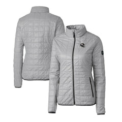 Pittsburgh Steelers Cutter & Buck Women's Helmet Logo Rainier PrimaLoft Eco Insulated Full-Zip Puffer Jacket | NFL Sale