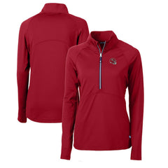 Kansas City Chiefs Cutter & Buck Women's Helmet Logo Adapt Eco Knit Stretch Recycled Half-Zip Pullover Top | NFL New