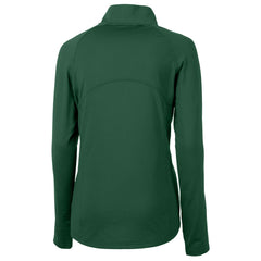 Green Bay Packers Cutter & Buck Women's Helmet Logo Adapt Eco Knit Stretch Recycled Half-Zip Pullover Top | NFL New