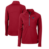 Houston Texans Cutter & Buck Women's Helmet Logo Adapt Eco Knit Stretch Recycled Half-Zip Pullover Top | NFL Sale