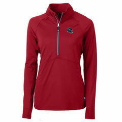Houston Texans Cutter & Buck Women's Helmet Logo Adapt Eco Knit Stretch Recycled Half-Zip Pullover Top | NFL Sale