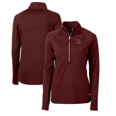 Washington Commanders Cutter & Buck Women's Helmet Logo Adapt Eco Knit Stretch Recycled Half-Zip Pullover Top | NFL Online