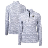 New Orleans Saints Cutter & Buck Women's Helmet Logo Traverse Camo Print Stretch Quarter-Zip Pullover Top | NFL Hot