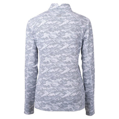New Orleans Saints Cutter & Buck Women's Helmet Logo Traverse Camo Print Stretch Quarter-Zip Pullover Top | NFL Hot