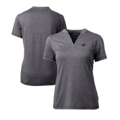 Jacksonville Jaguars Cutter & Buck Women's Helmet Logo DryTec Forge Stretch V-Neck Blade Top | NFL On sale