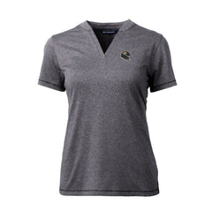 Jacksonville Jaguars Cutter & Buck Women's Helmet Logo DryTec Forge Stretch V-Neck Blade Top | NFL On sale