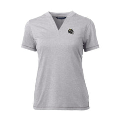 Jacksonville Jaguars Cutter & Buck Women's Helmet Logo DryTec Forge Stretch V-Neck Blade Top | NFL Sale