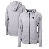 Minnesota Vikings Cutter & Buck Women's Helmet Logo Adapt Eco Knit Hybrid Recycled Full-Zip Hoodie | NFL Sale