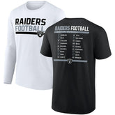 Las Vegas Raiders Two-Pack 2023 Schedule T-Shirt Combo Set | NFL New