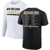 New Orleans Saints Two-Pack 2023 Schedule T-Shirt Combo Set | NFL Hot