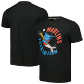 Miami Marlins Homage Doodle Collection Let's Go Fish Tri-Blend T-Shirt - MLB T-shirts