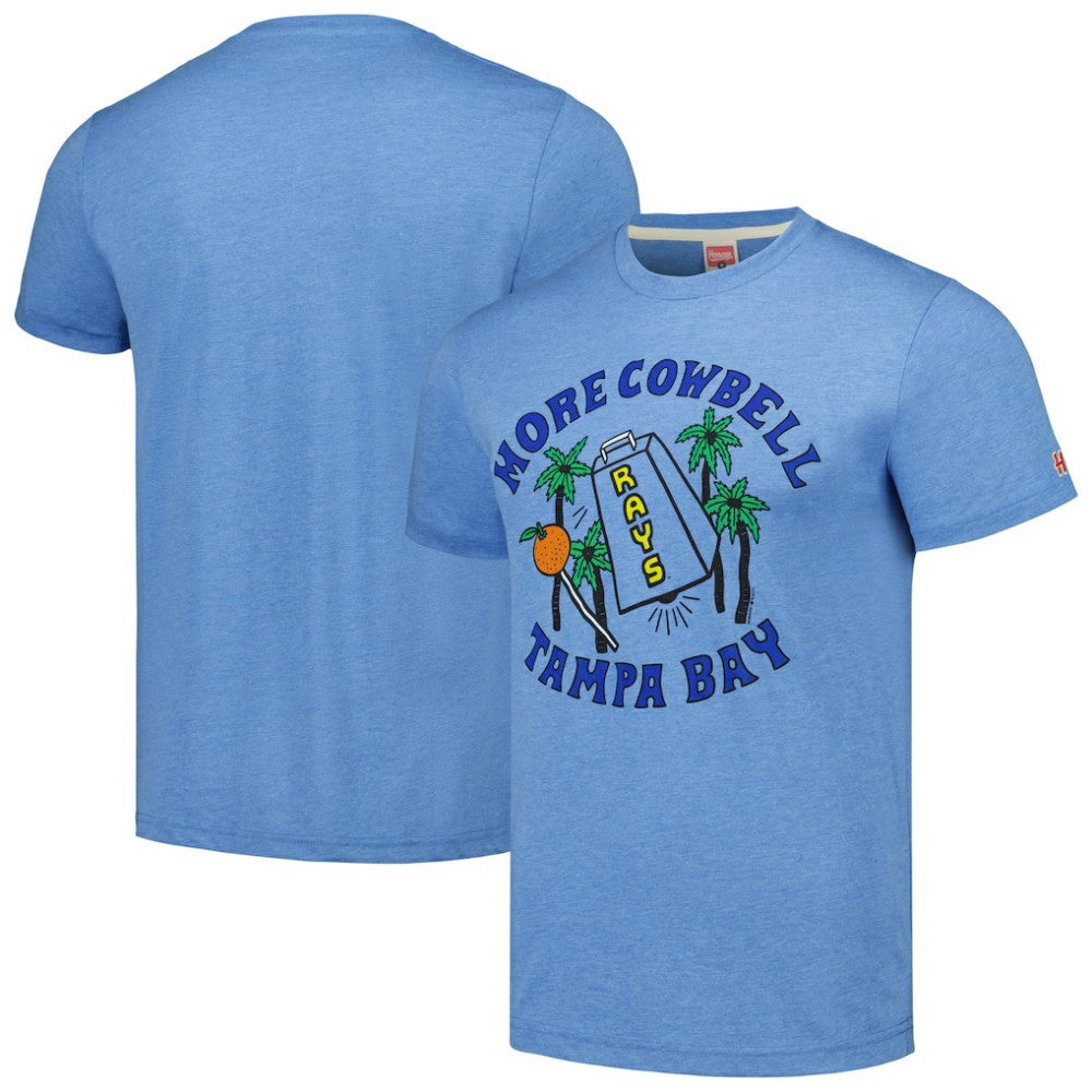 Tampa Bay Rays Homage Doodle Collection More Cowbell Tri-Blend T-Shirt - MLB T-shirts