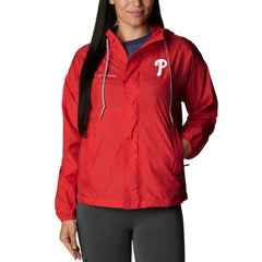 Philadelphia Phillies Columbia Women's Flash Challenger Full-Zip Windbreaker Jacket - MLB Jackets