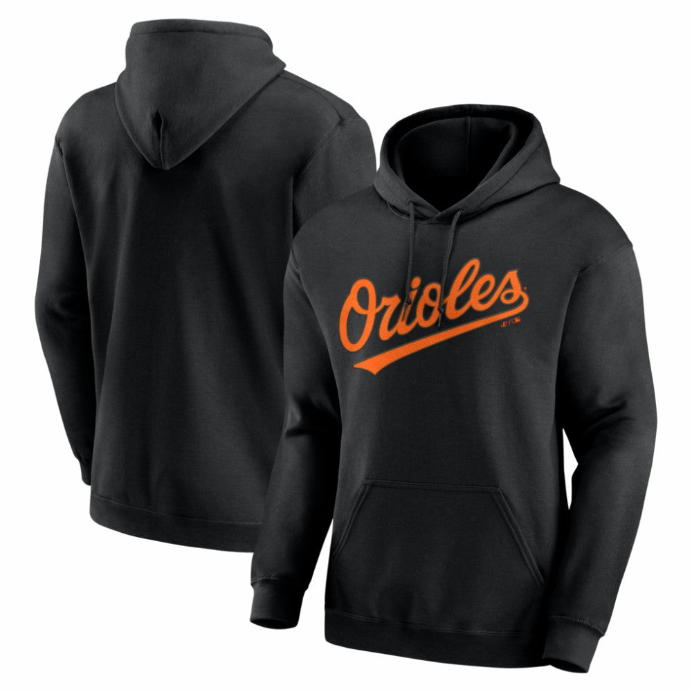 Baltimore Orioles Logo Athletic Wordmark Hoodie - MLB Hoodies