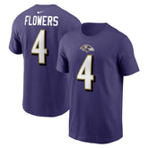 Baltimore Ravens Zay Flowers Player Name & Number T-Shirt | NFL Discount