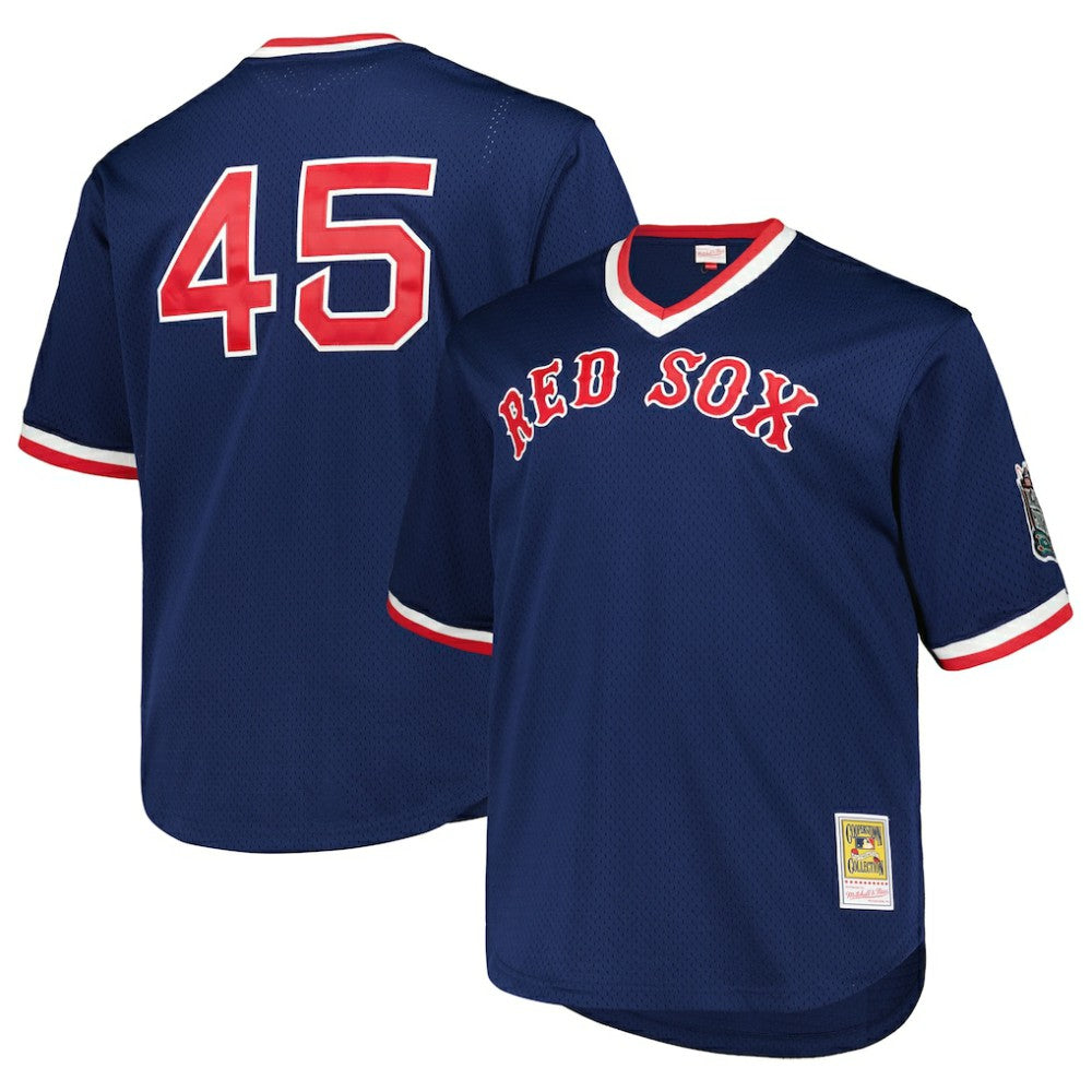 Pedro Martinez Boston Red Sox Mitchell & Ness 1999 Cooperstown Collection Mesh Pullover Jersey - MLB Jerseys