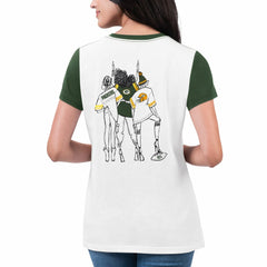 Green Bay Packers G-III 4Her by Carl Banks Women's Fashion Illustration T-Shirt | NFL Sale