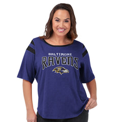 Baltimore Ravens G-III 4Her by Carl Banks Women's Plus Size Linebacker T-Shirt | NFL Sale