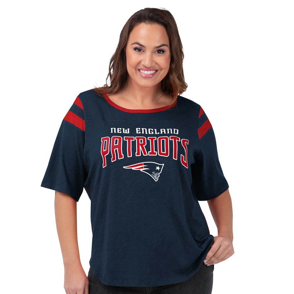 New England Patriots G-III 4Her by Carl Banks Women's Plus Size Linebacker T-Shirt | NFL Hot