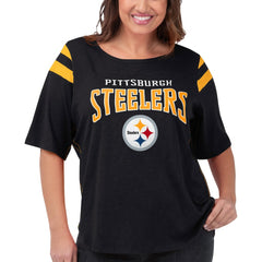 Pittsburgh Steelers G-III 4Her by Carl Banks Women's Plus Size Linebacker T-Shirt | NFL US