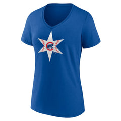 Chicago Cubs Women's Hometown Collection Chi Star V-Neck T-Shirt - MLB T-shirts