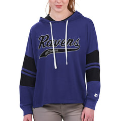 Baltimore Ravens Starter Women's Bump And Run Long Sleeve Hoodie T-Shirt | NFL Online